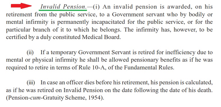 Invalid Pension Rules