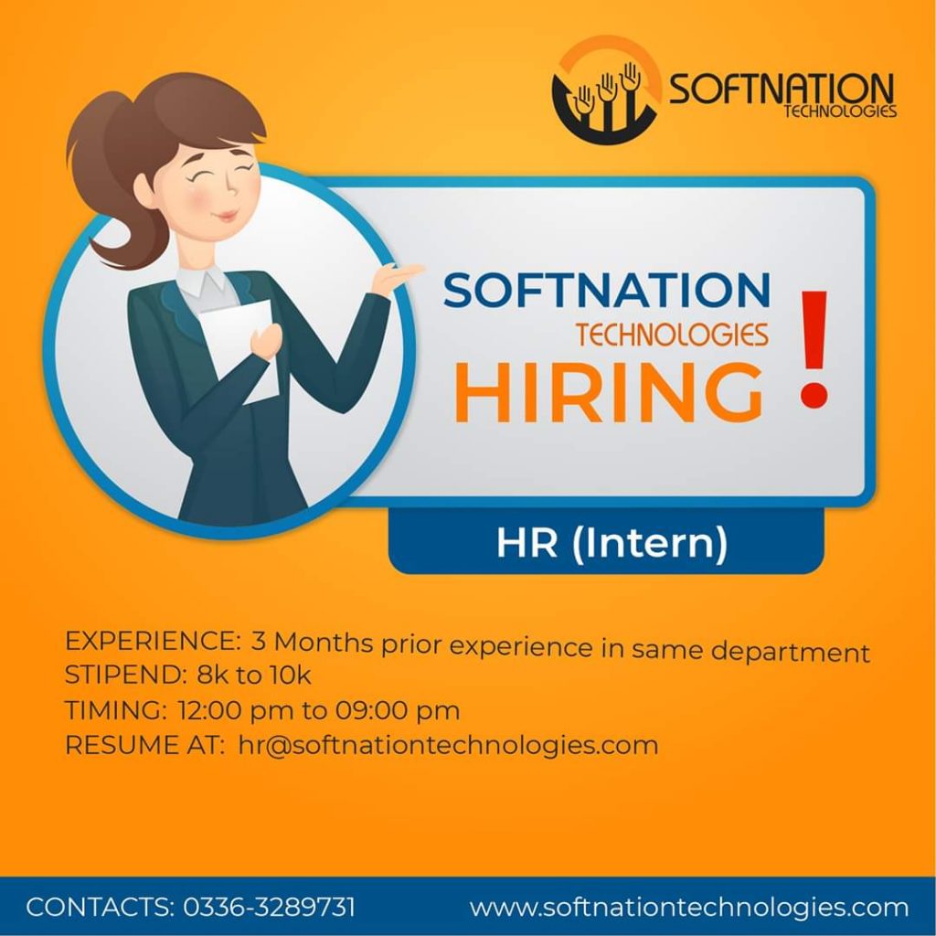 HR Intern Jobs for Softnation Technologies