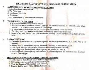 Awareness Campaign To Stop Spread of CoronaVirus in Pakistan
