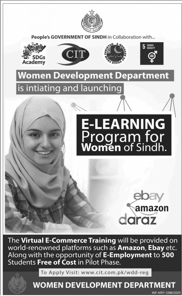 E-Learning Program for Women of Sindh 2020 WDD