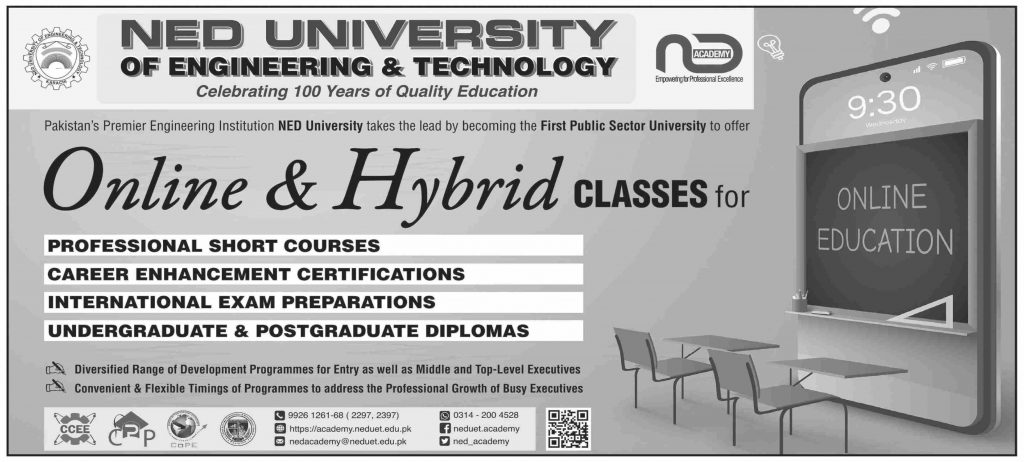 NED University Online Education & Hybrid Classes 2020