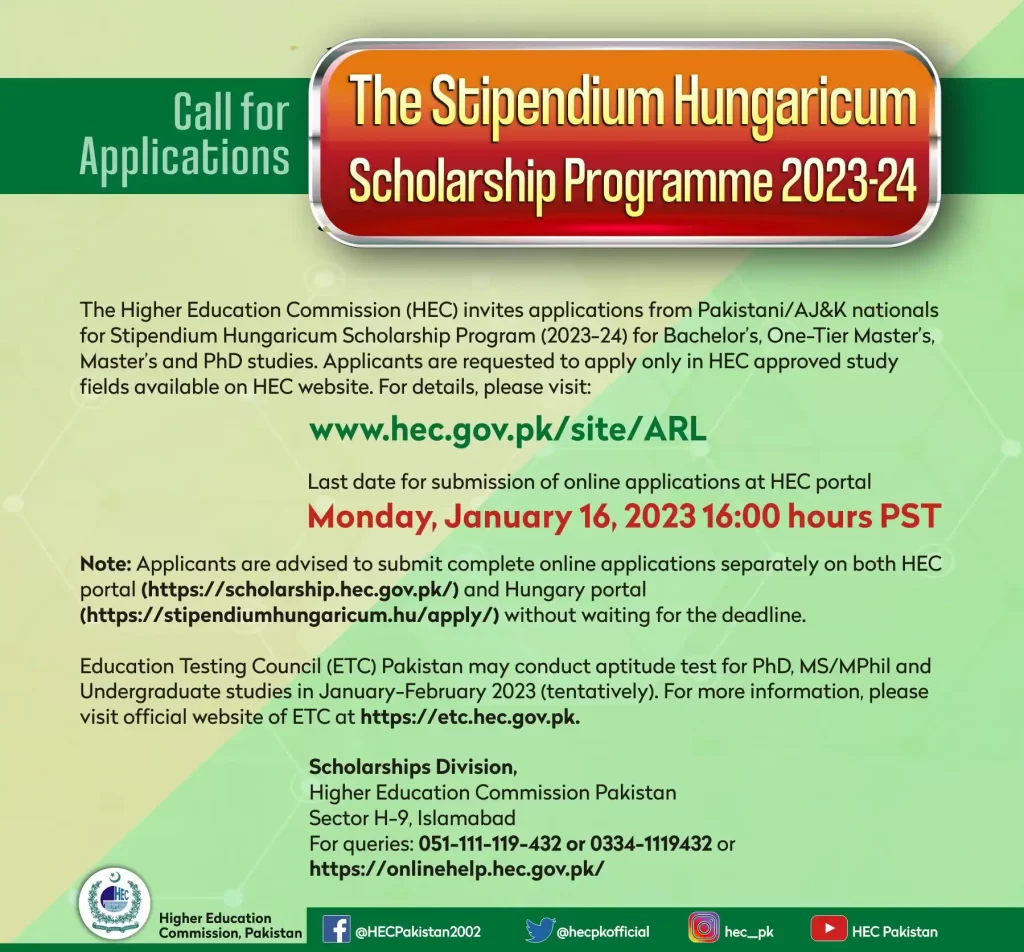 Hungaricum Scholarship 2023-24