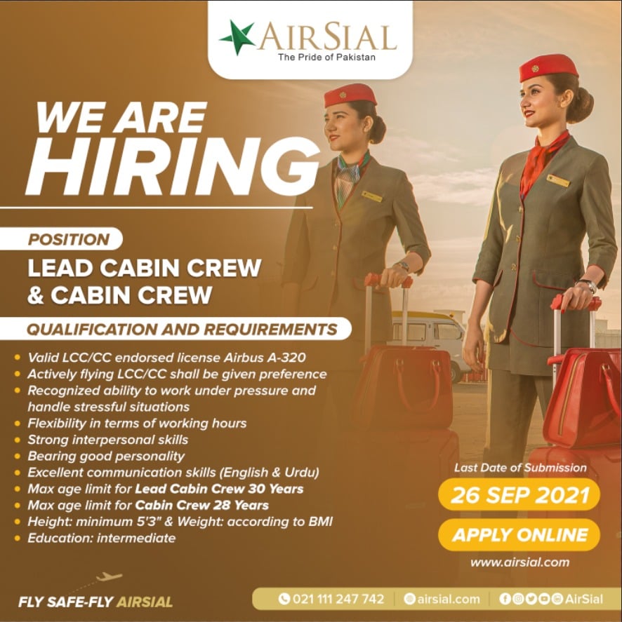 Airsial Jobs Advertisement 2021