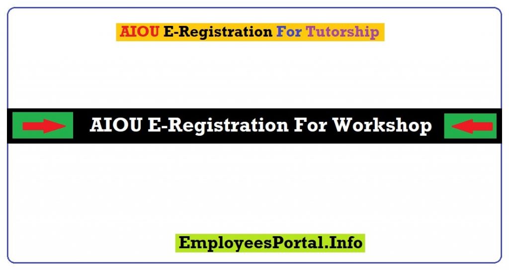 AIOU e-Registration For Workshop