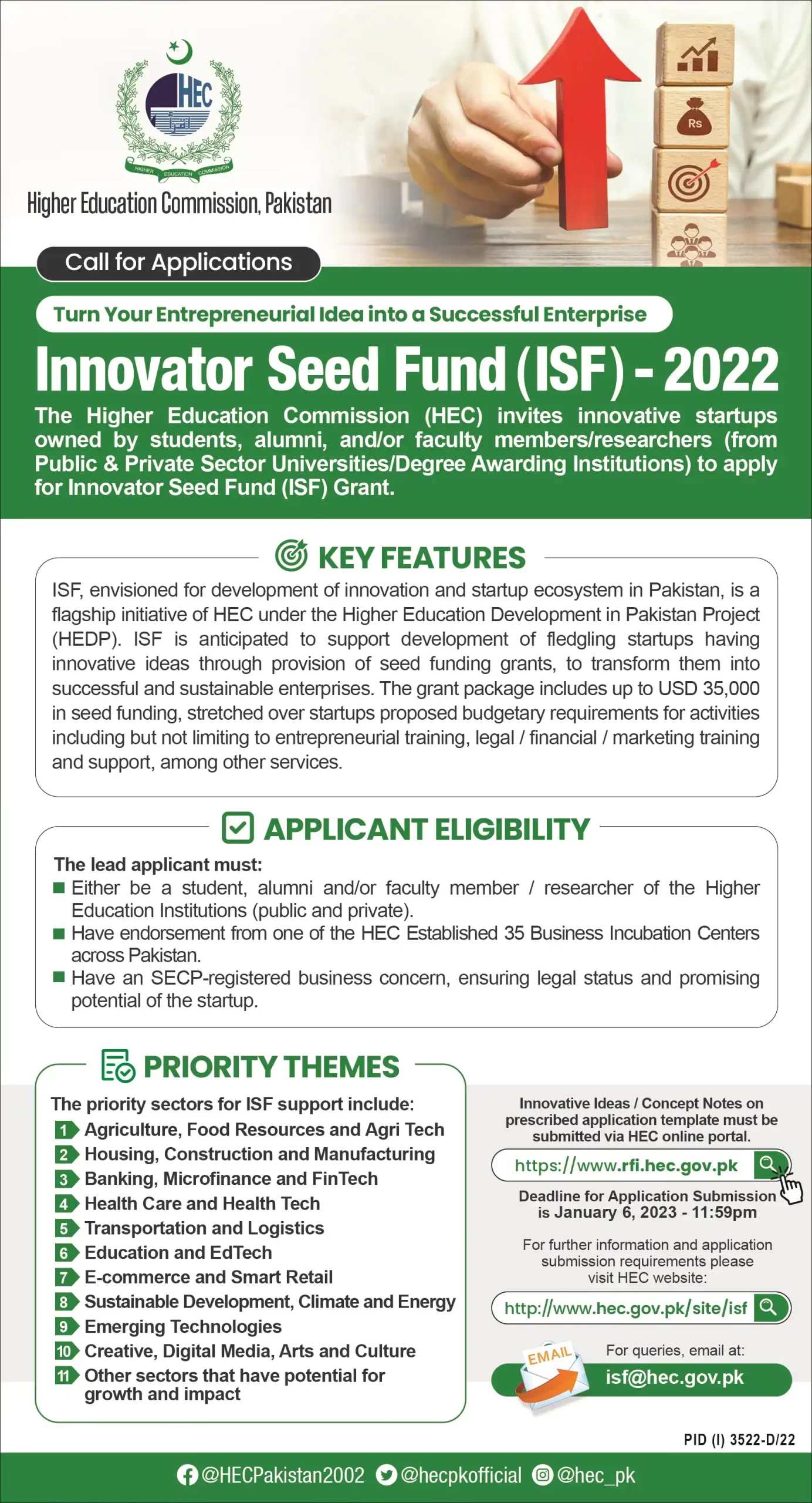 HEC Innovator Seed Fund (ISF) 2023