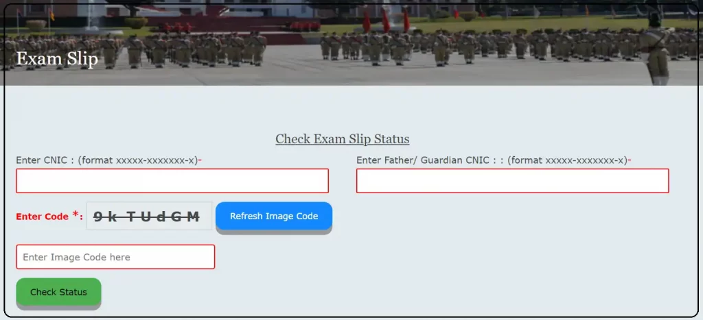 How To Check Pak Army Exam Slip Status Online
