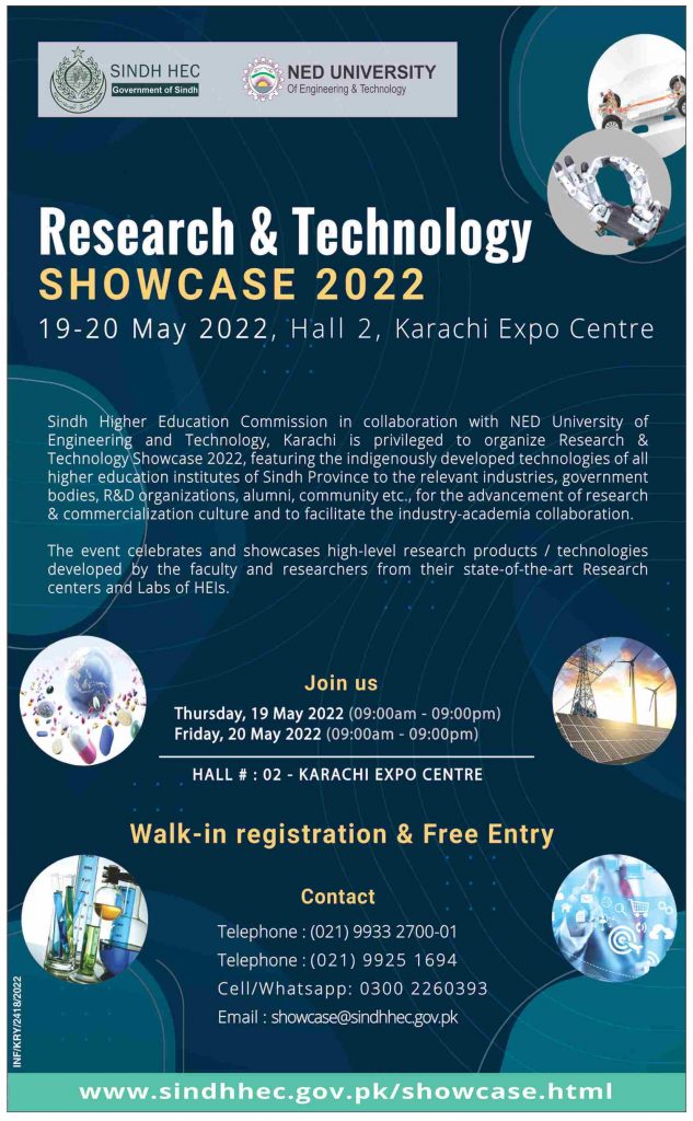 Research & Technology Showcase 2022 Sindh HEC