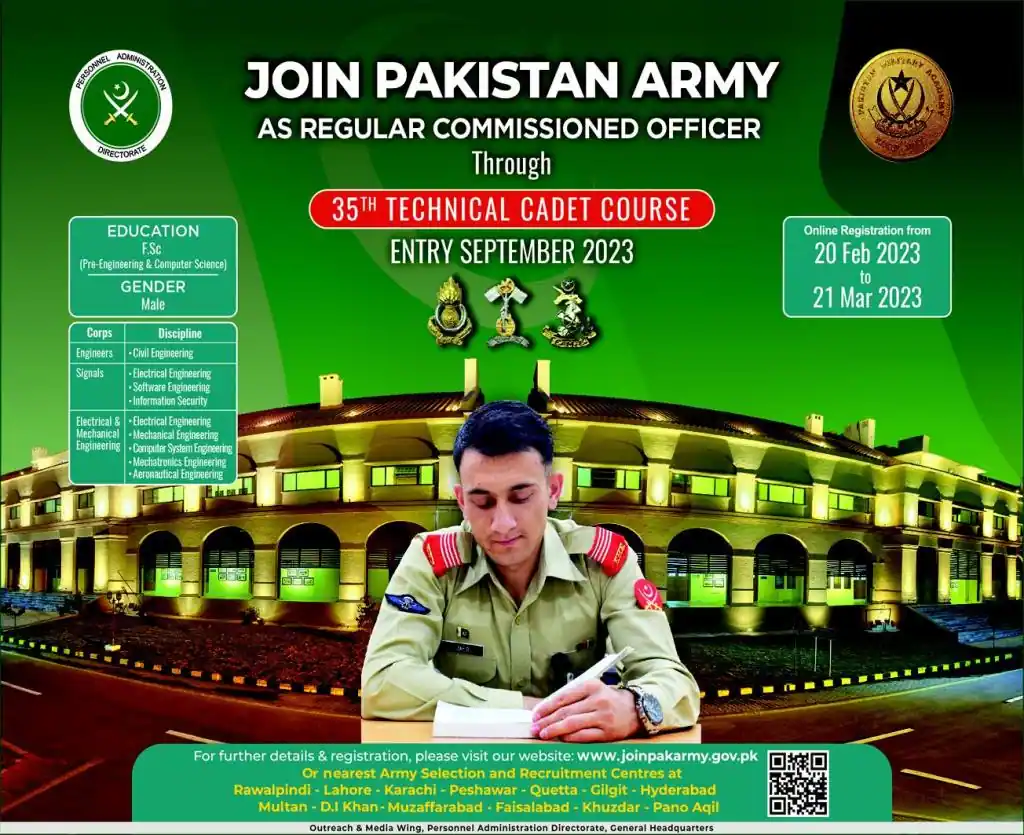 Join Pak Army As Regular Commission 2023
