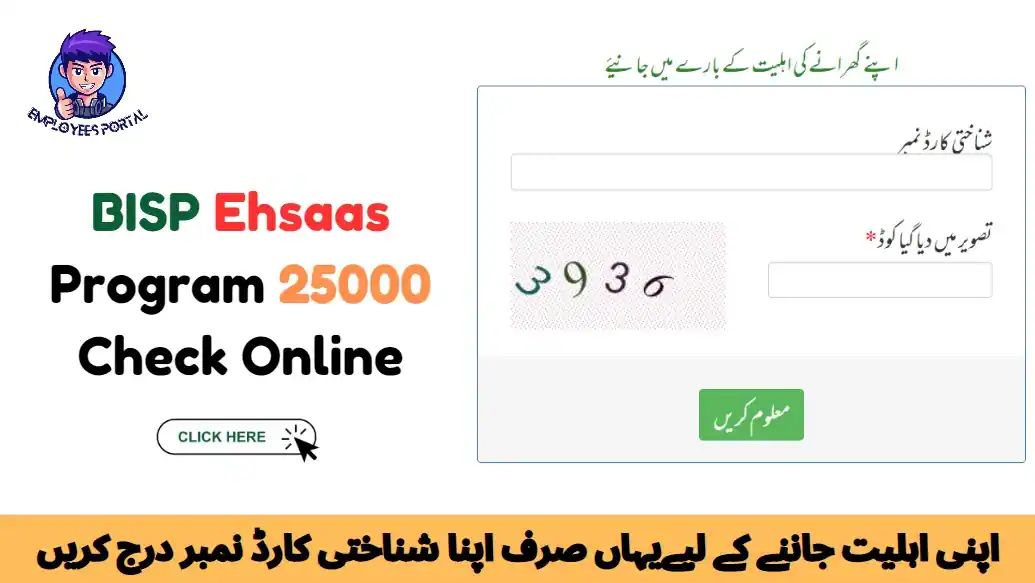 BISP Ehsaas Program 25000 Check Online